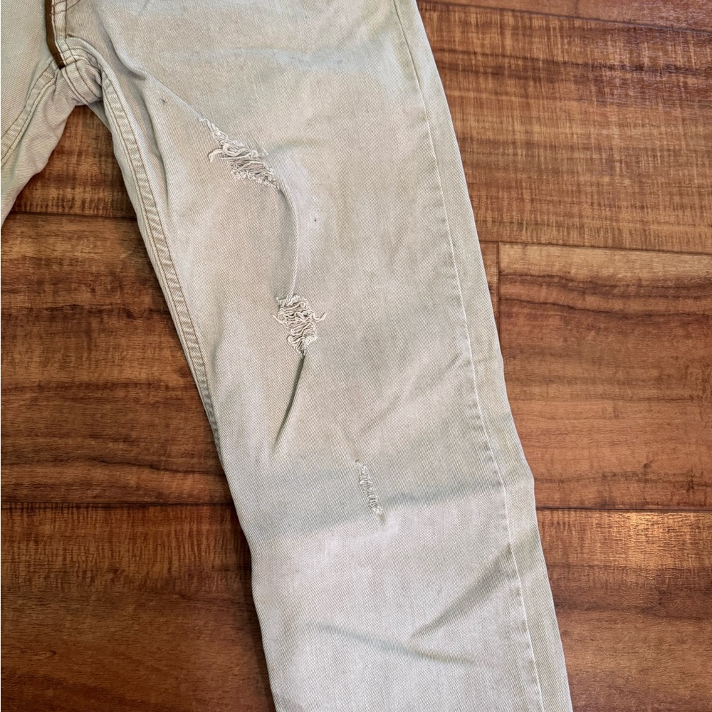 Just Cavalli Men's Beige Distressed Jeans - Picture 6 of 9